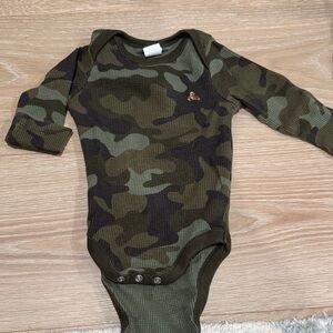 GAP Green Camouflage Baby Bodysuit